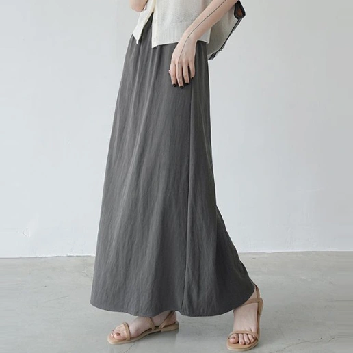 「無地 」新商品をピックアップ！ 体型をカバー 着痩せ効果 Aライン カジュアル スカート