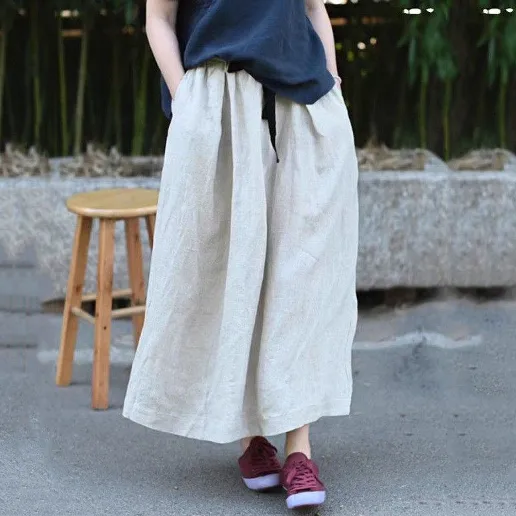 すね丈 レギュラーウエスト Aライン 無地 ポケット付き カジュアル コーディネート自在 スカート