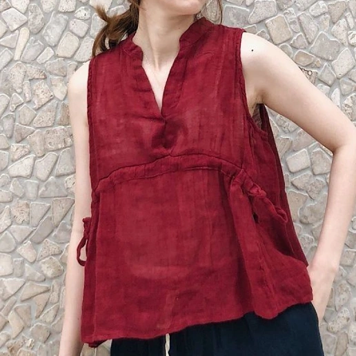 お買い得！ Vネック ノースリーブ 無地 カジュアル タンクトップ