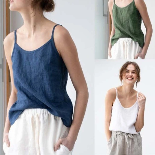 お買い得！ 切り替え キャミソール 無地 プルオーバー ノースリーブ シンプル タンクトップ