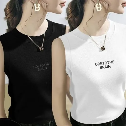 新品登場☆オススメ プルオーバー アルファベット プリント ラウンドネック ノースリーブ ファッション タンクトップ
