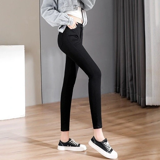 早い者勝ちです! ロング丈 無地 ボタン ファスナー 着痩せ効果 デニム