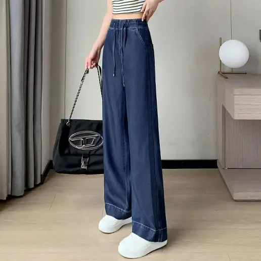 買わなきゃ損 ハイウエスト ロング丈 カジュアル デニム