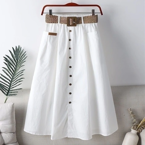 「ポケット付き」型崩れしない 大人可愛いAライン キレカジ コンサバ クローズドバック 骨格ナチュラル 休日/外出 キュート スカート