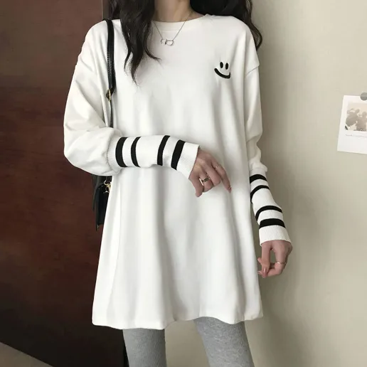 早い者勝ちです! ラウンドネック 切り替え 配色 ロング 長袖 カジュアル Tシャツ