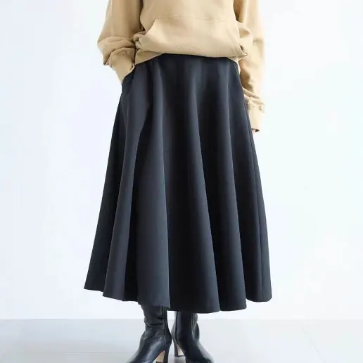 売り切れ必至 ボールガウン すね丈 無地 Aライン ファッション スカート