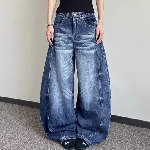 毎日モテ続けちゃう！ロング丈 レギュラーウエスト ビックシルエット デニム