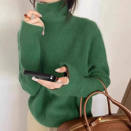 一番安い新作 無地 長袖 ニット プルオーバー ハイネック ファッション ニットセーター