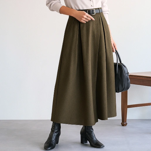 買わなきゃ損 スリット ハイウエスト 無地 Aライン ランダムティアード エレガント スカート
